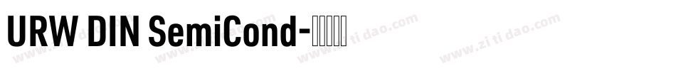 URW DIN SemiCond字体转换